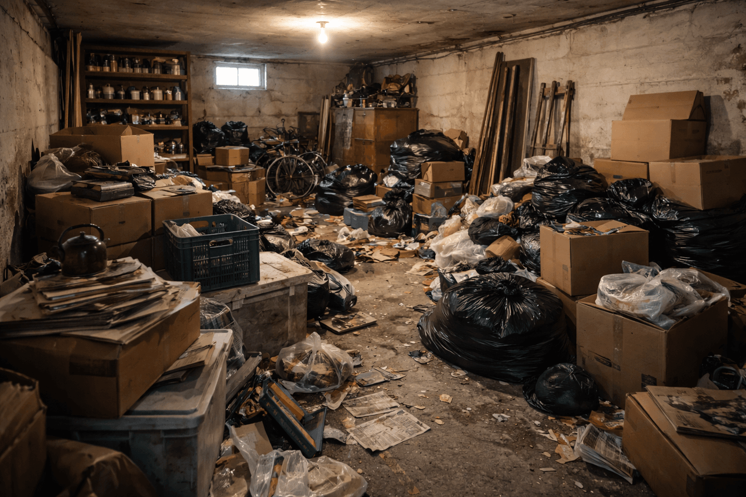 Keller entrümpeln vorher